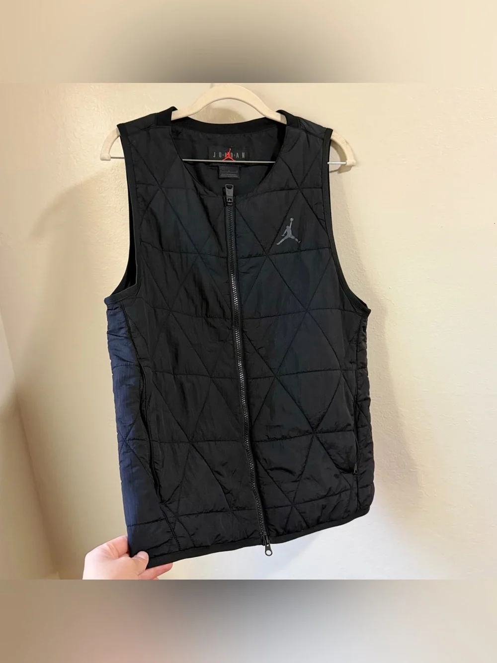 Nike Air Jordan Sport unisex Quilted Golf Vest Black Size M Jumpman Puffer